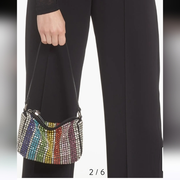 Kurt Geiger Rare Limited Edition Rainbow Crystal Shoulder Bag With Dustcover - Picture 15 of 15